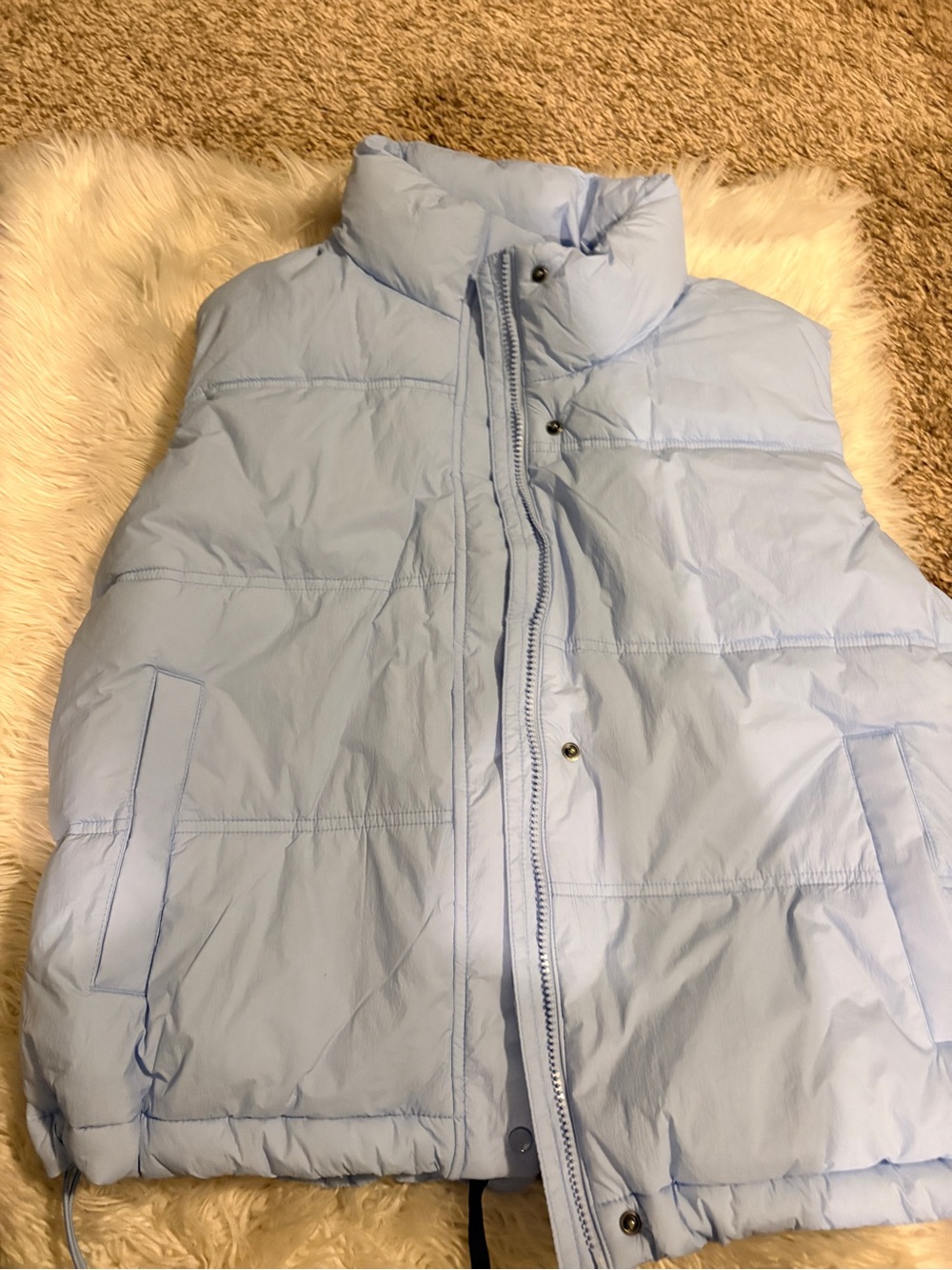 Old Navy Light Blue Men's Puffer Vest